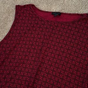 Elegant Red Patterned Women's Top